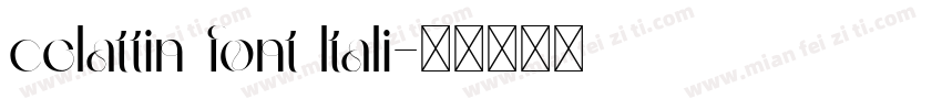 celattin font Itali字体转换
